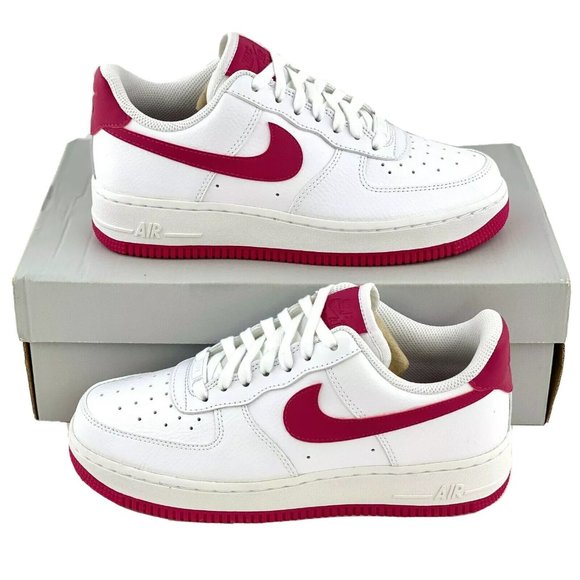 Nike Shoes - Nike Air Force 1 07 Wild Cherry White Women's Sneakers Shoes Pink Red